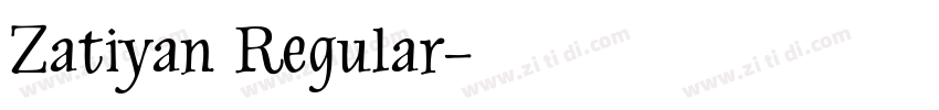 Zatiyan Regular字体转换